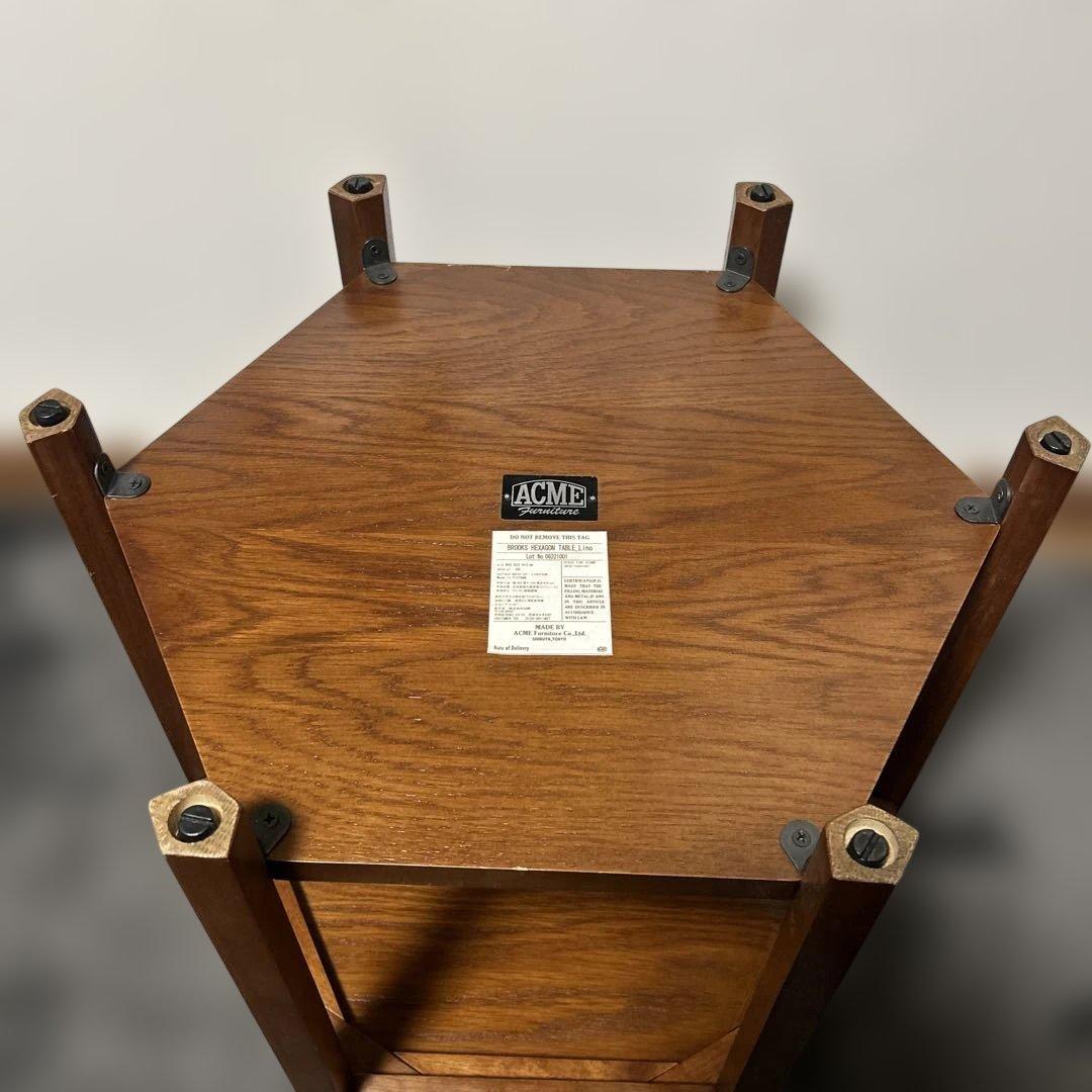 サイドテーブル・ナイトテーブル・ローテーブル ACME Furniture BROOKS HEXAGONTABLE BEIGE