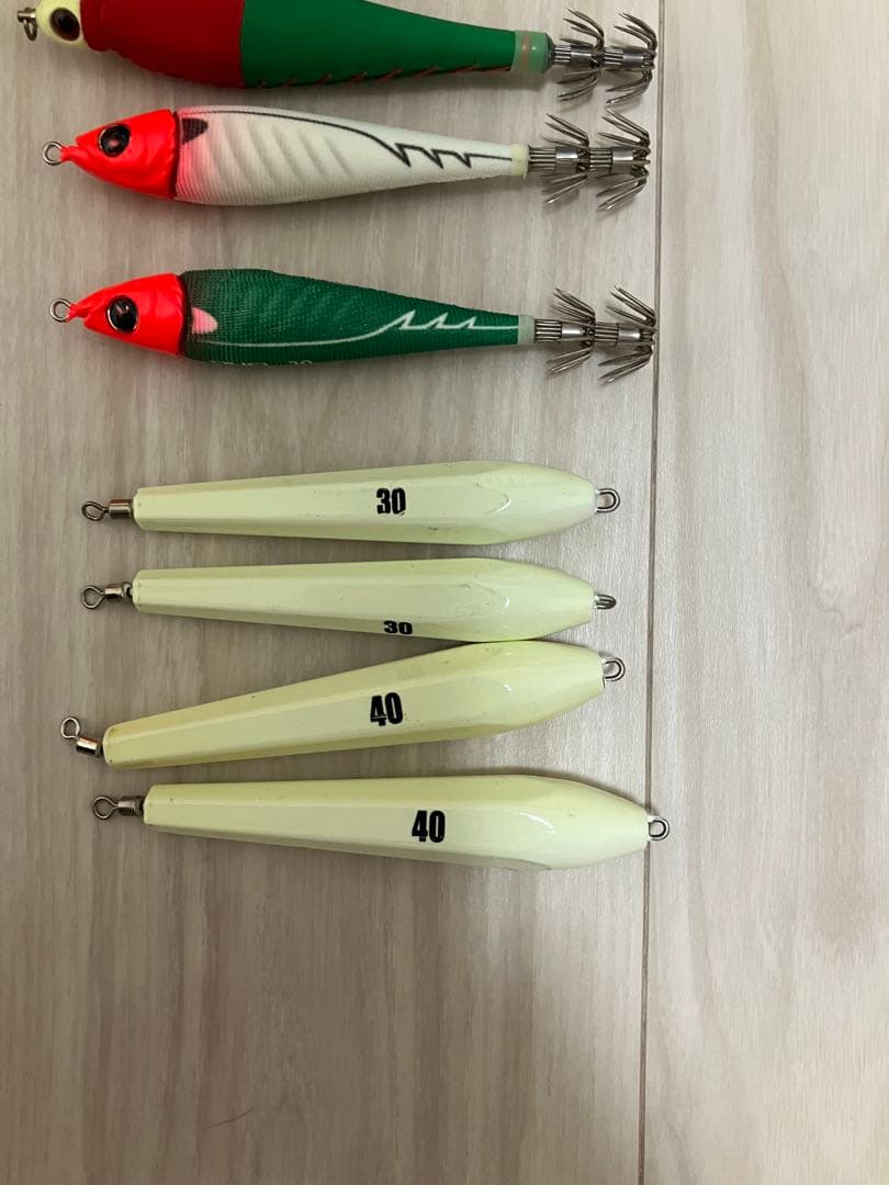 イカメタル用エギとメタルスッテ、ほぼ未使用品