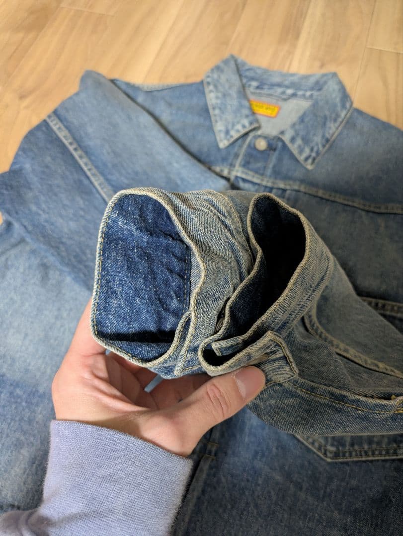 ヒューマンメイド　デニムジャケット ハート刺繍