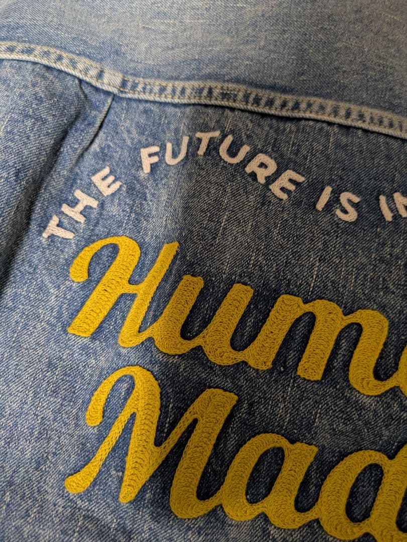 ヒューマンメイド　デニムジャケット ハート刺繍