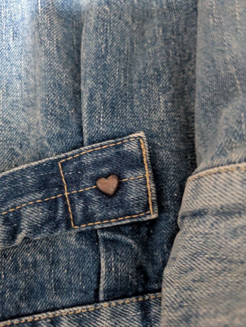 ヒューマンメイド　デニムジャケット ハート刺繍