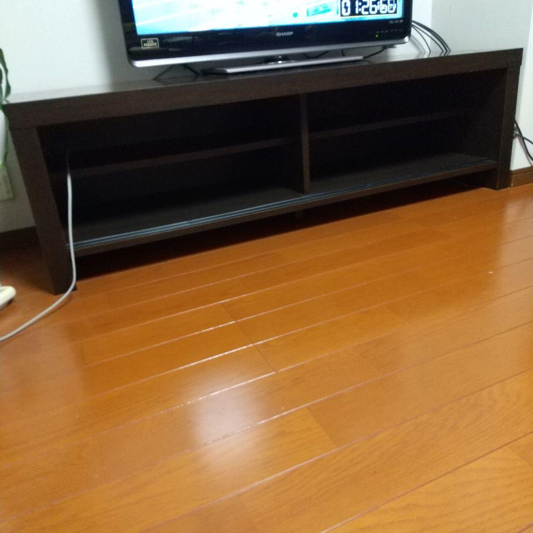 テレビ台 75型もOK 木製 ダークブラウン収納付き3月末頃迄の出品です底値です