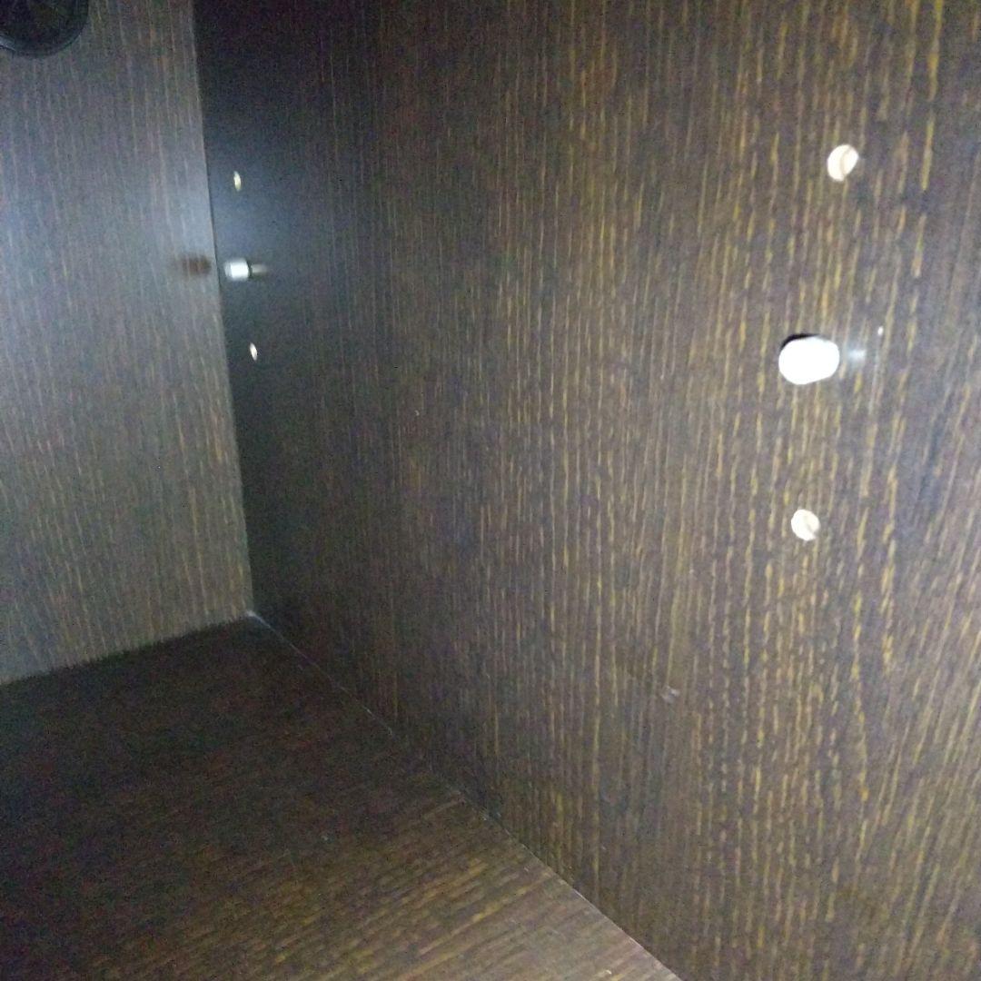 テレビ台 75型もOK 木製 ダークブラウン収納付き3月末頃迄の出品です底値です