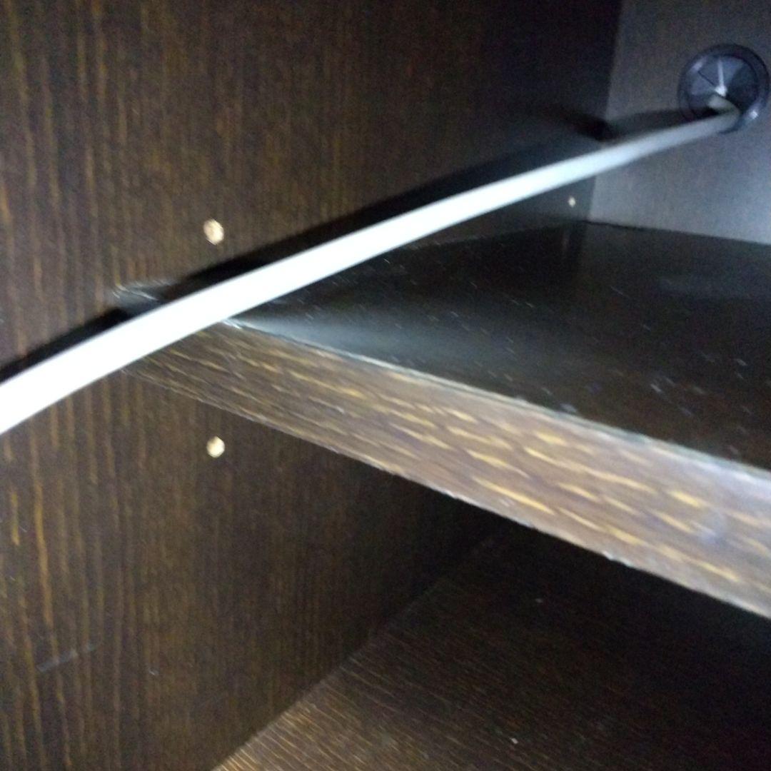 テレビ台 75型もOK 木製 ダークブラウン収納付き3月末頃迄の出品です底値です