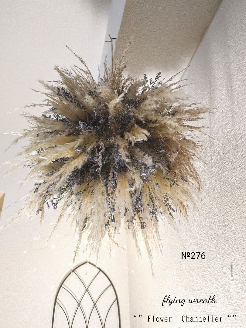 ボタニカルフラワーボールꫛꫀꪝ極盛リース✳︎・:*+希少フライングリース45cm