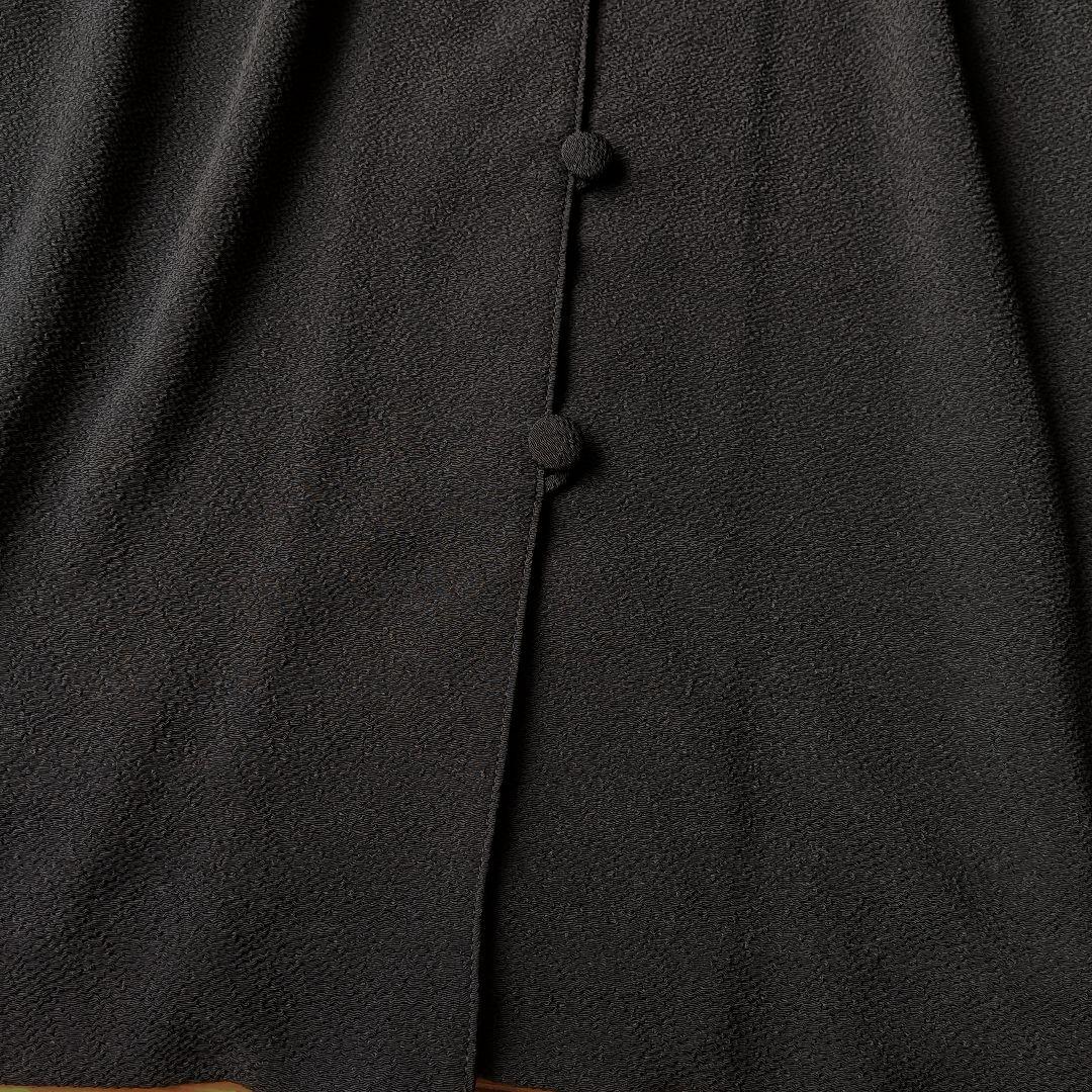 【詩仙堂 BY HITOSHI】シャツワンピース くるみ釦 前開き ちりめん