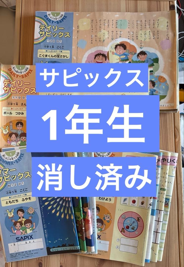 【希少】【記入消し済み】サピックス一年生　算数国語　デイリー　サマー　2022年