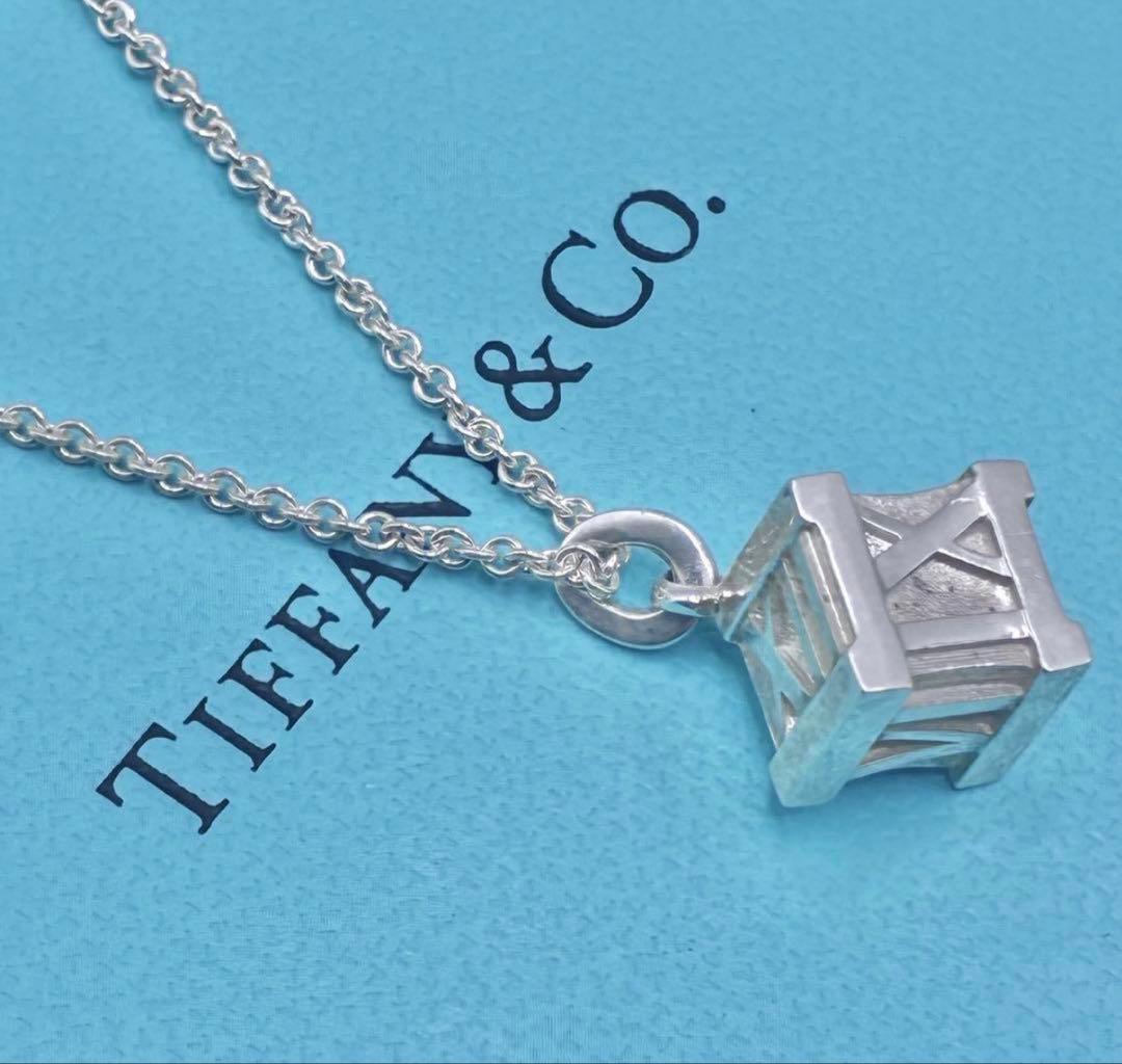 ティファニー　アトラスキューブ　ネックレス　シルバー　レディース　メンズ　美品