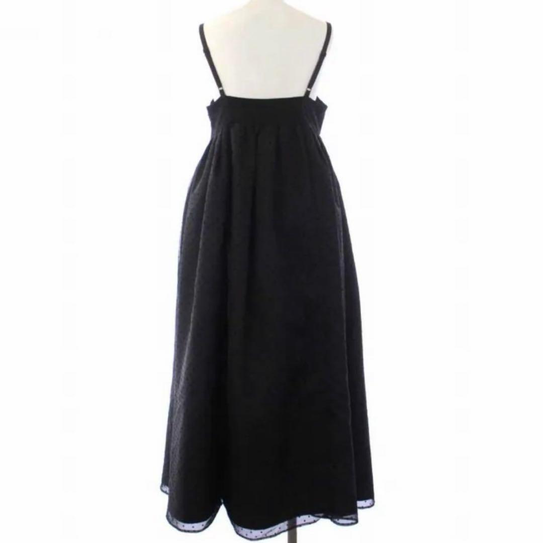 ドット柄 黒 キャミワンピース　ツルバイマリコオイカワ