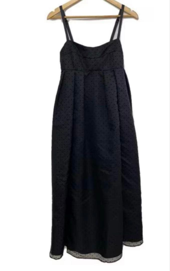 ドット柄 黒 キャミワンピース　ツルバイマリコオイカワ