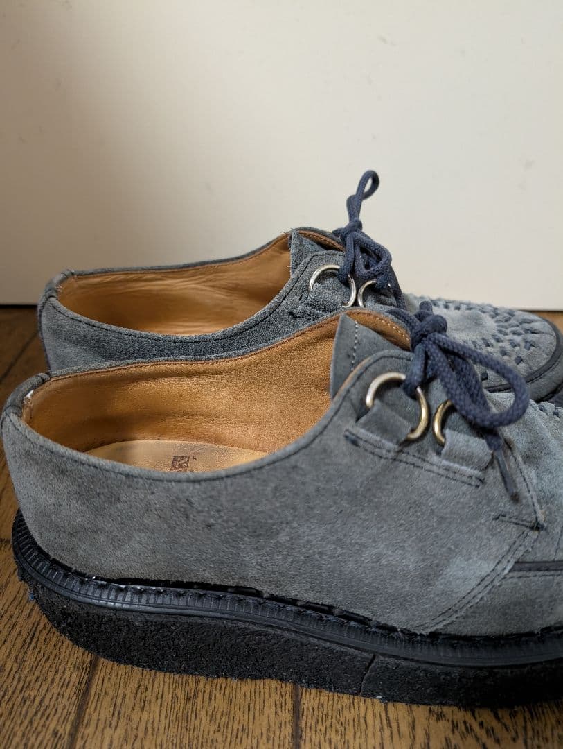 e cox ジョージコックス uk7 グレー スウェード