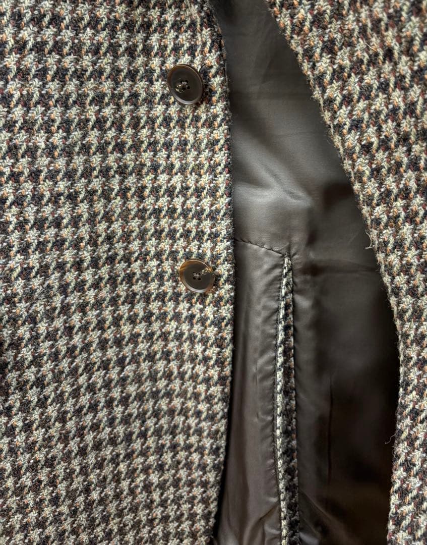 【AURALEE】テーラードジャケット／ブラウン系チェック・オーバーサイズ