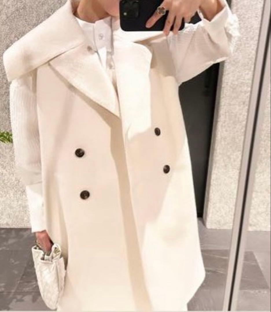 大幅値下げ‼︎shirocon☆yori☆コクーンジレ☆ビッグ襟 ホワイト