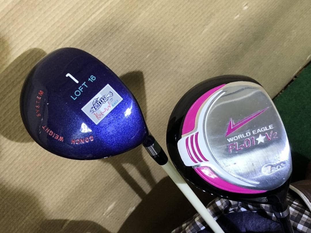 レディース向け「右打ち用」中古ゴルフクラブハーフセット☆コルウィン 混成 8本組