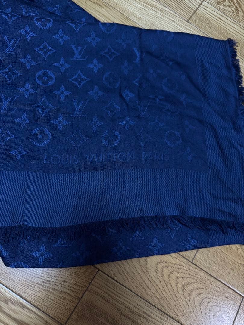大判ショール ネイビー ルイヴィトン LOUIS VUITTON