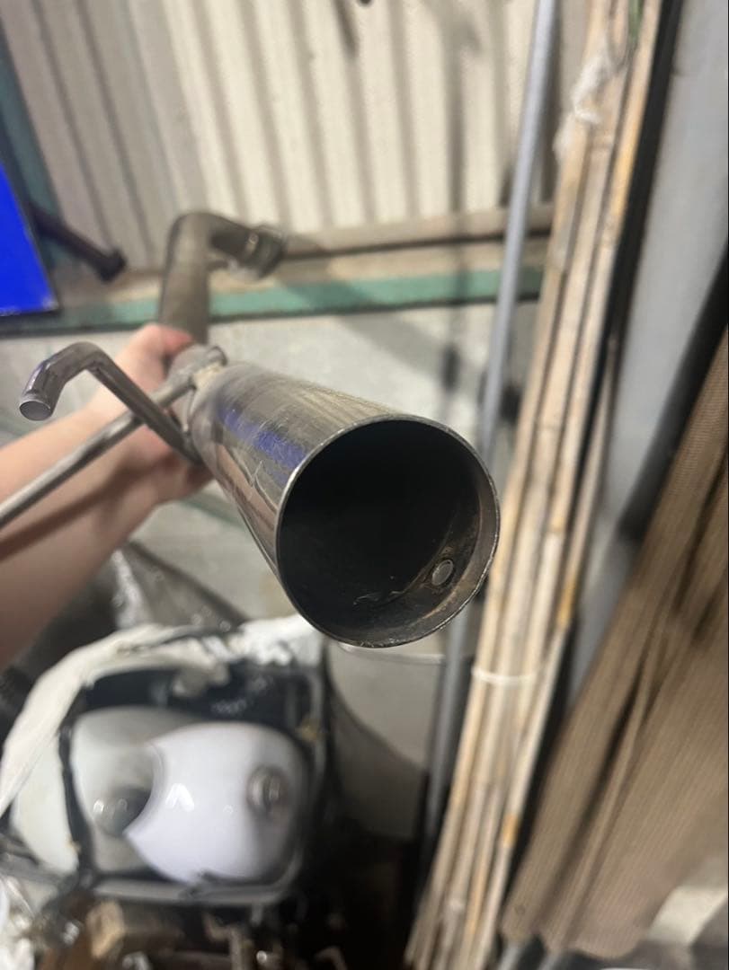 百式自動車　リアピースマフラー　フィット　ge8