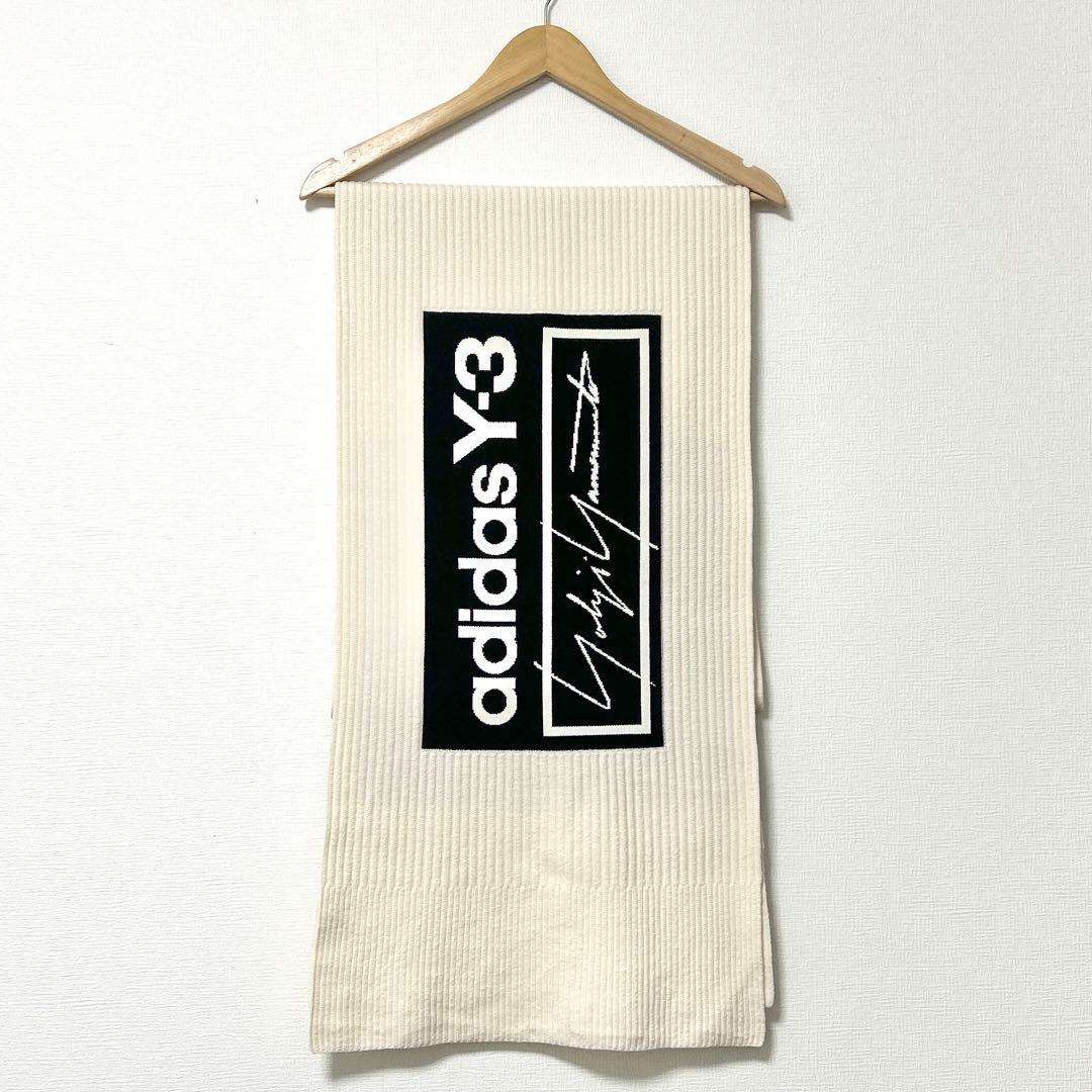 Y-3　LOGO SCARFワイスリー　ロゴスカーフ　リブニットマフラーストール