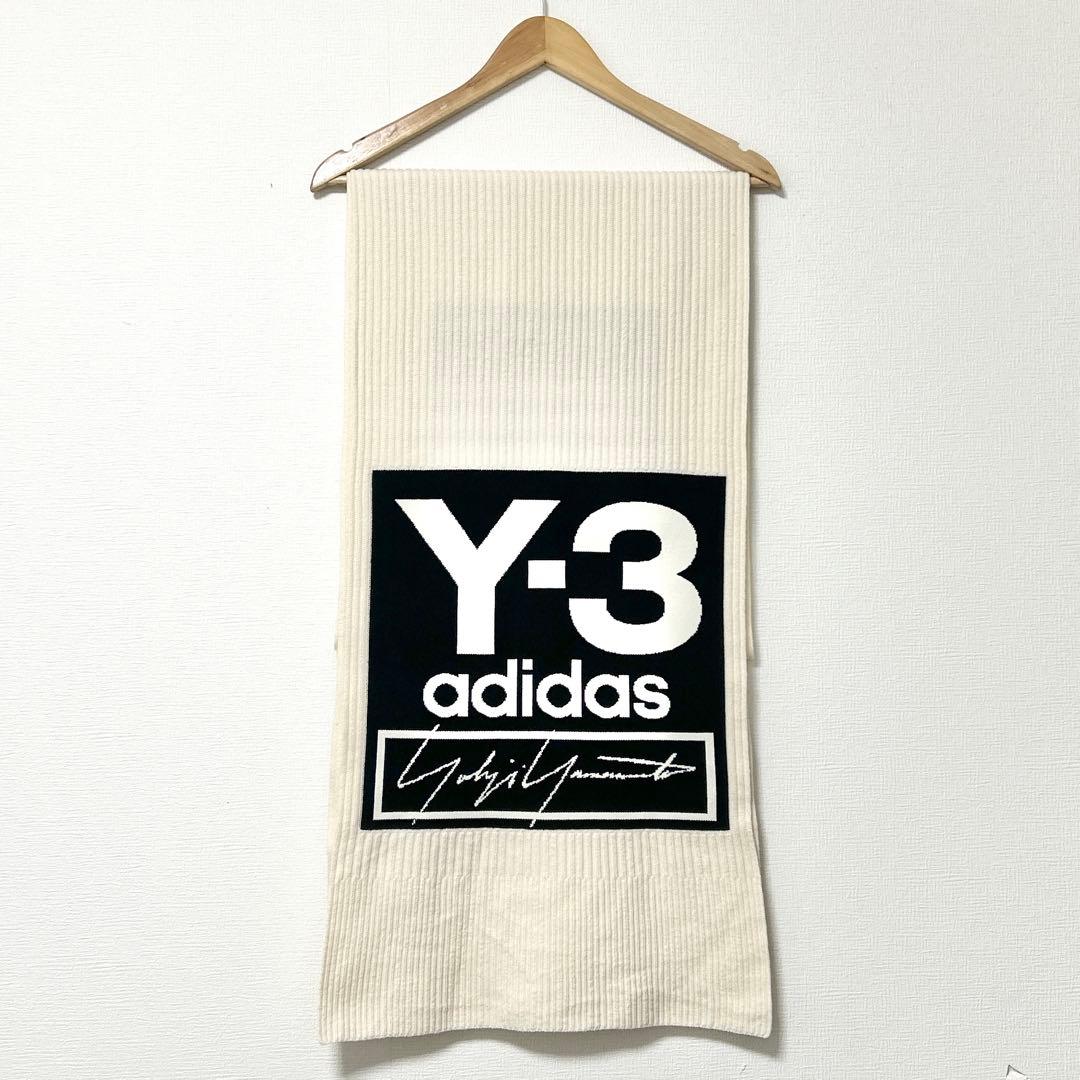 Y-3　LOGO SCARFワイスリー　ロゴスカーフ　リブニットマフラーストール
