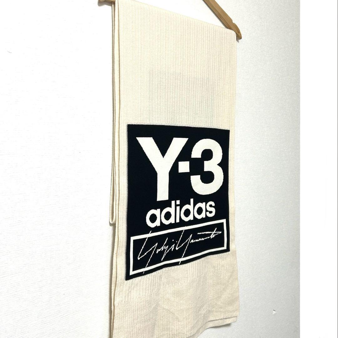 Y-3　LOGO SCARFワイスリー　ロゴスカーフ　リブニットマフラーストール