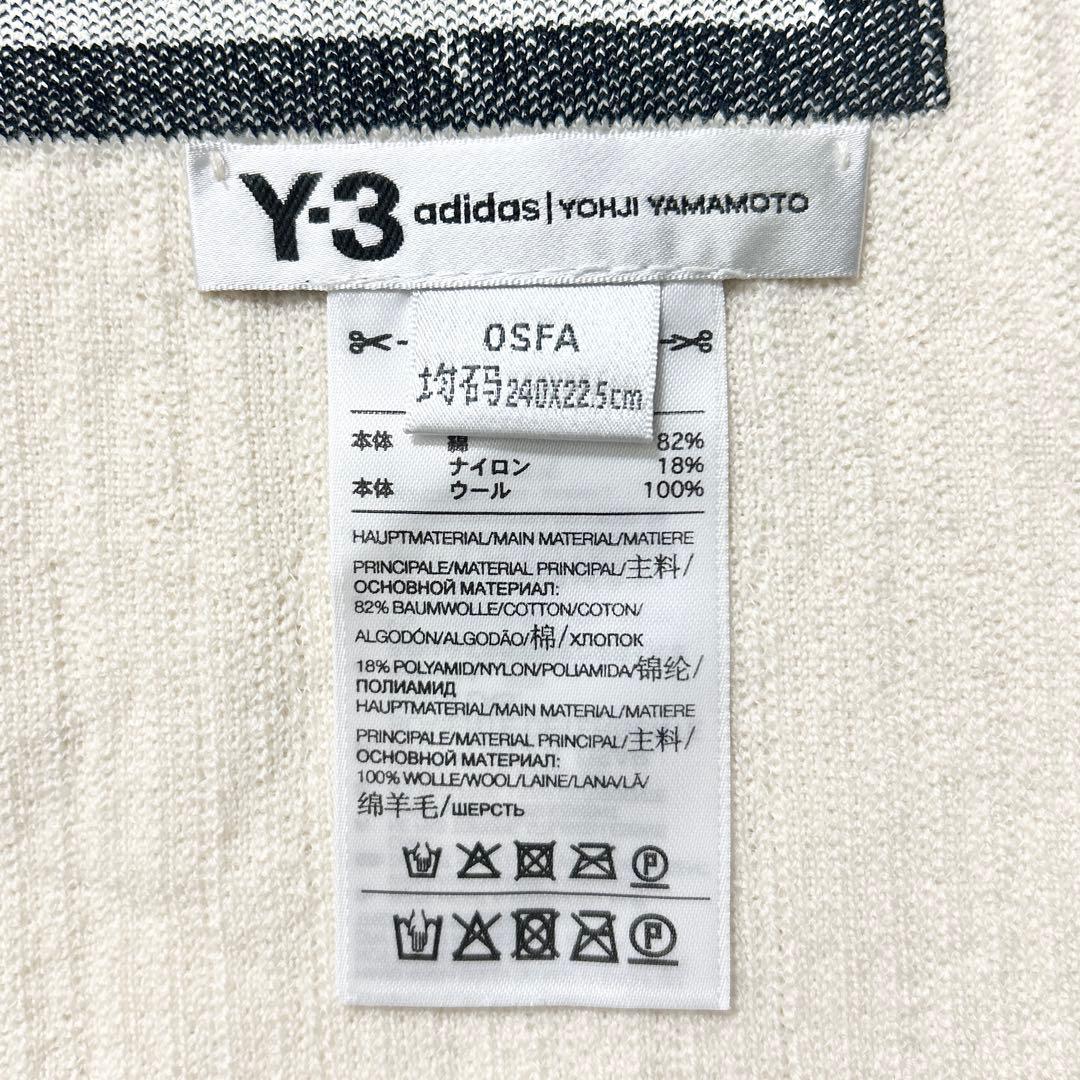 Y-3　LOGO SCARFワイスリー　ロゴスカーフ　リブニットマフラーストール