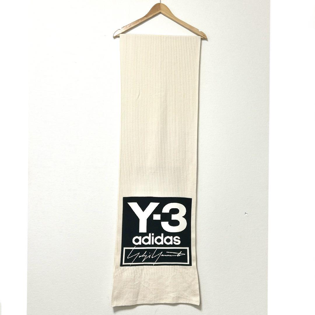 Y-3　LOGO SCARFワイスリー　ロゴスカーフ　リブニットマフラーストール