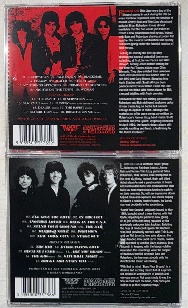 リマスター盤！WILD HORSES & STAND YOUR GROUND