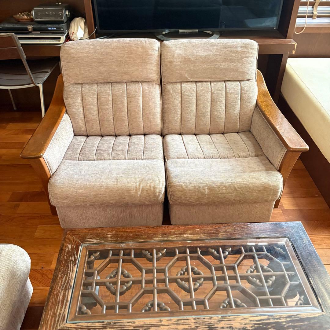 【送料無料】karimoku カリモク ソファ 3人掛け ビンテージ