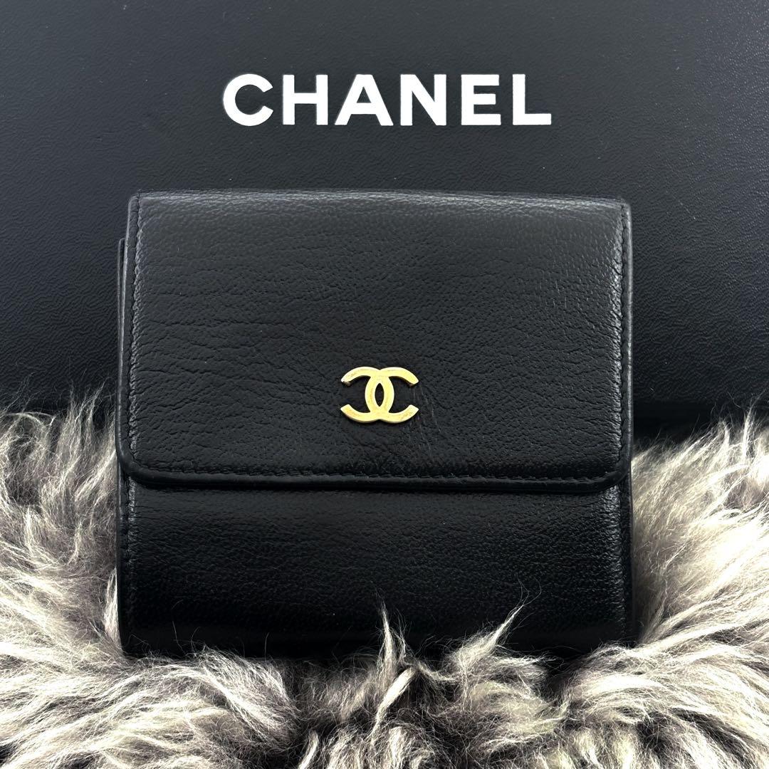 【美品✨早い者勝ち】シャネル CHANEL 財布 ココマーク Wホック 三つ折