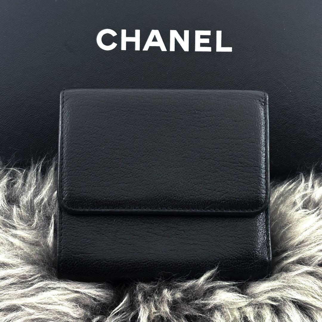 【美品✨早い者勝ち】シャネル CHANEL 財布 ココマーク Wホック 三つ折