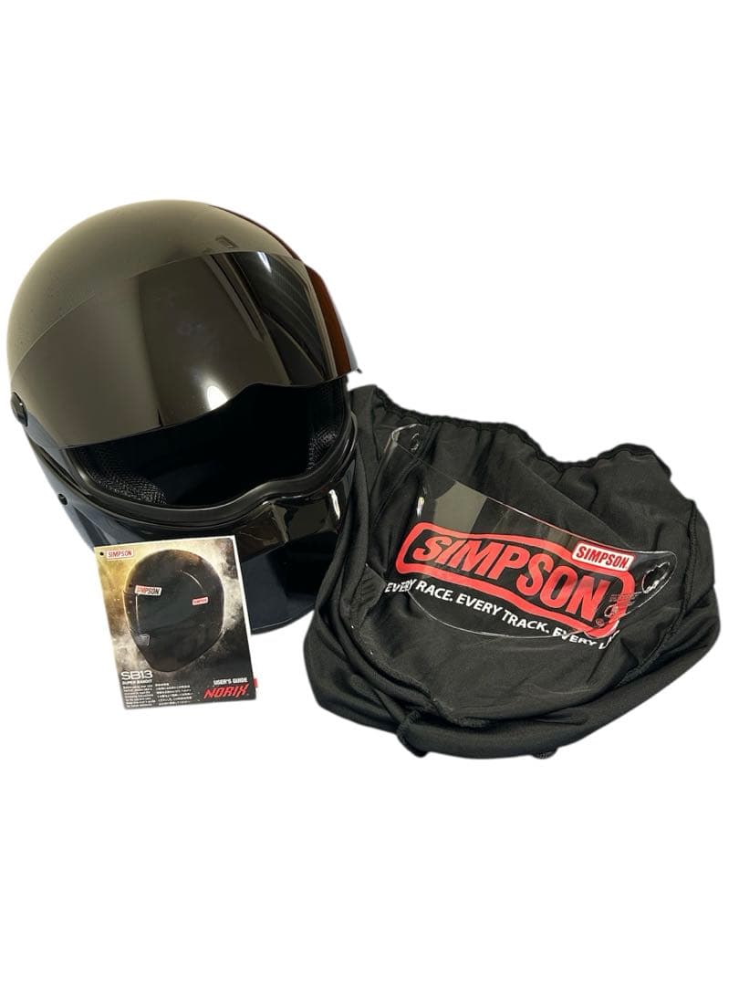 【極美品】SIMPSON スーパーバンディット13 黒62cm XXL ラージ