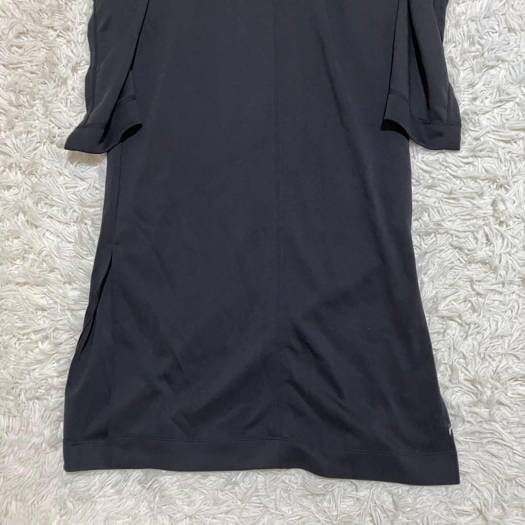 新品 UN3D アンスリード ケープスリーブワンピース ブラック ３６