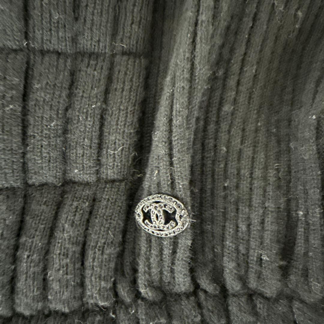 CHANEL ブラック ノースリーブ ワンピース