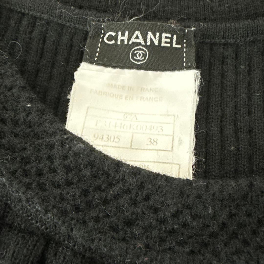 CHANEL ブラック ノースリーブ ワンピース