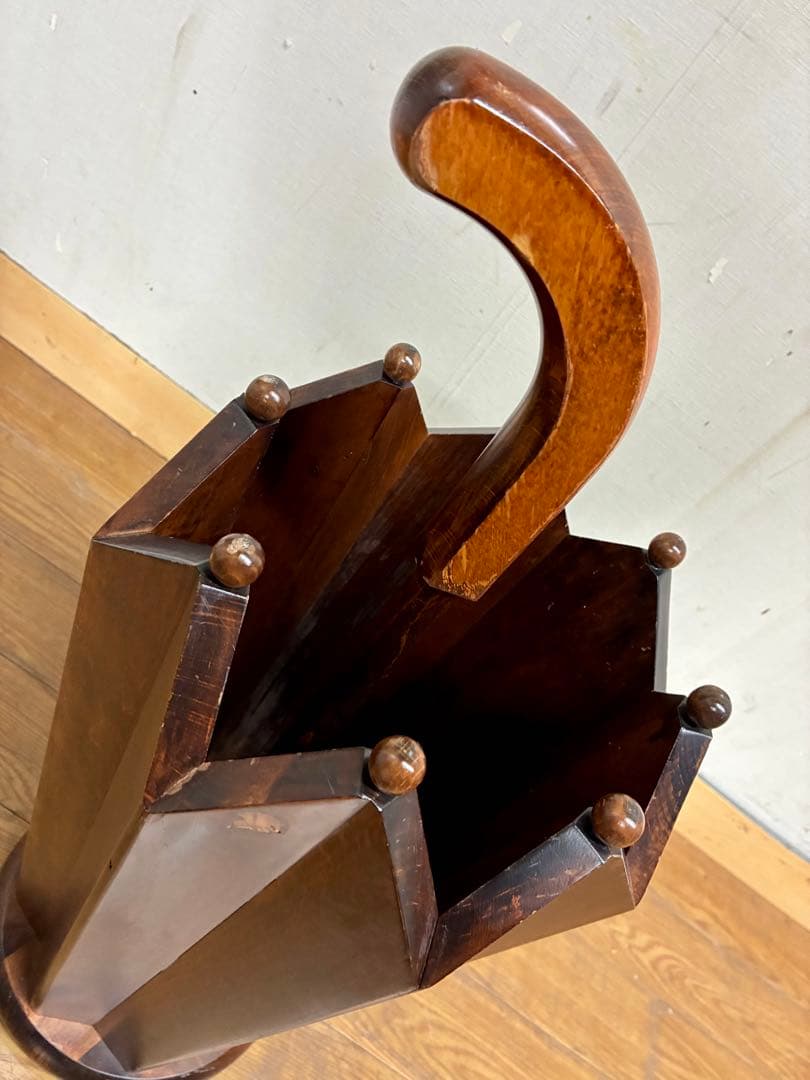 管392☆イタリア製☆ ガリンベルティ ☆木製☆アンブレラスタンド☆傘立て