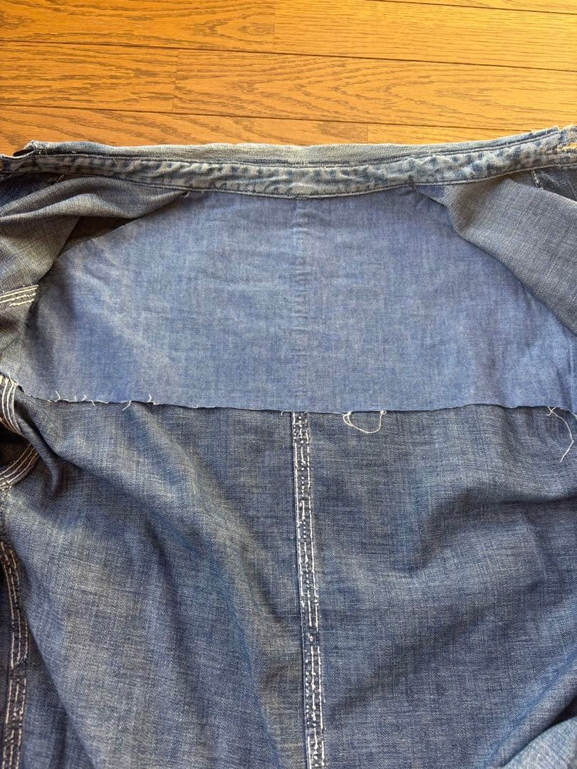 ボロの美学40s 50s ペンキ　ブルーベル　4つボタン　カバーオール