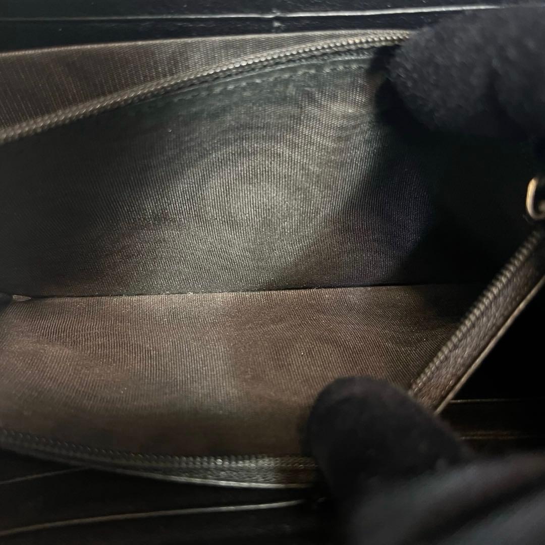 希少✨グッチ 長財布 ラウンドファスナー GGインターロッキング シマ 黒