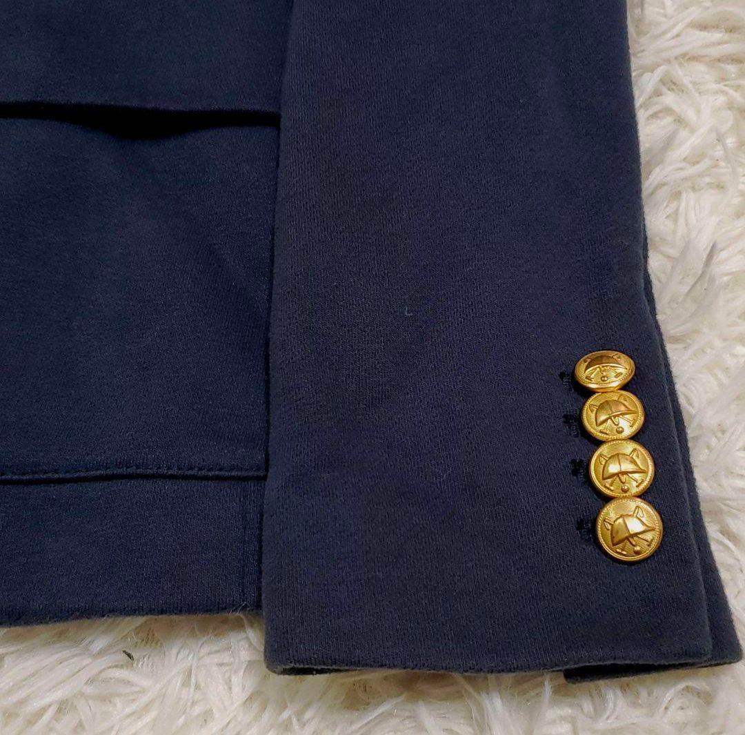 S ポロラルフローレン エンブレム刺繍ワンポイント ブレザー 紺 金ボタン