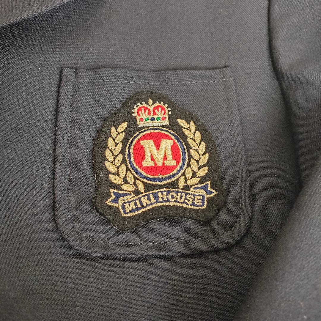 美品✨　ミキハウスコレクション　ワッペン　紺ブレ　男の子　スーツ　120