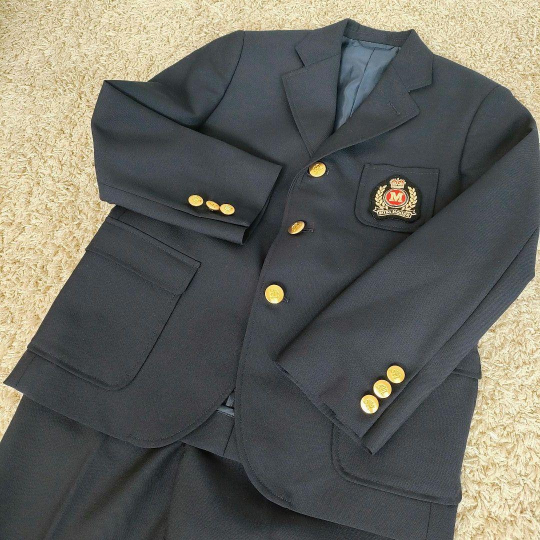 美品✨　ミキハウスコレクション　ワッペン　紺ブレ　男の子　スーツ　120