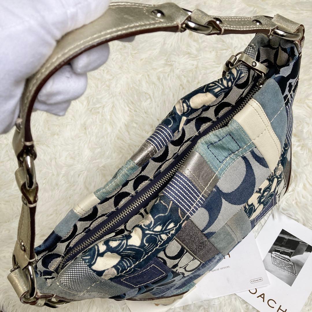 バッグ vintage coach archive patchwork denim