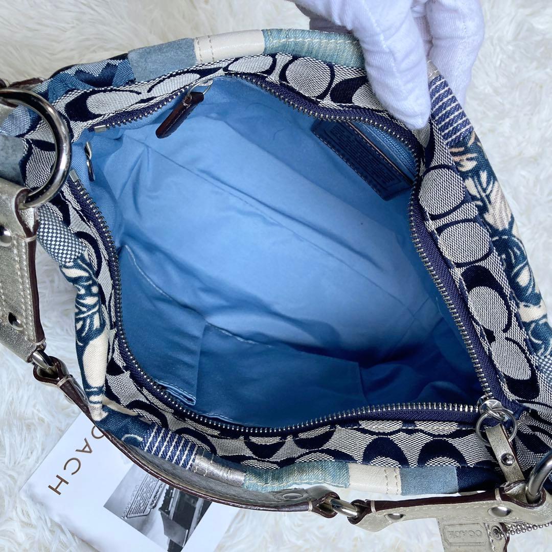 バッグ vintage coach archive patchwork denim