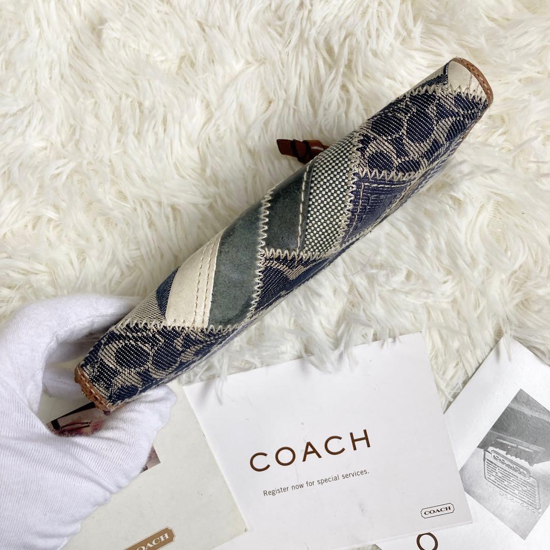 バッグ vintage coach archive patchwork denim