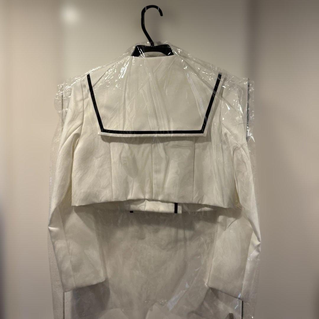 ひまわり 卒業式セレモニードレス　ホワイト ジャケットジャンパースカート