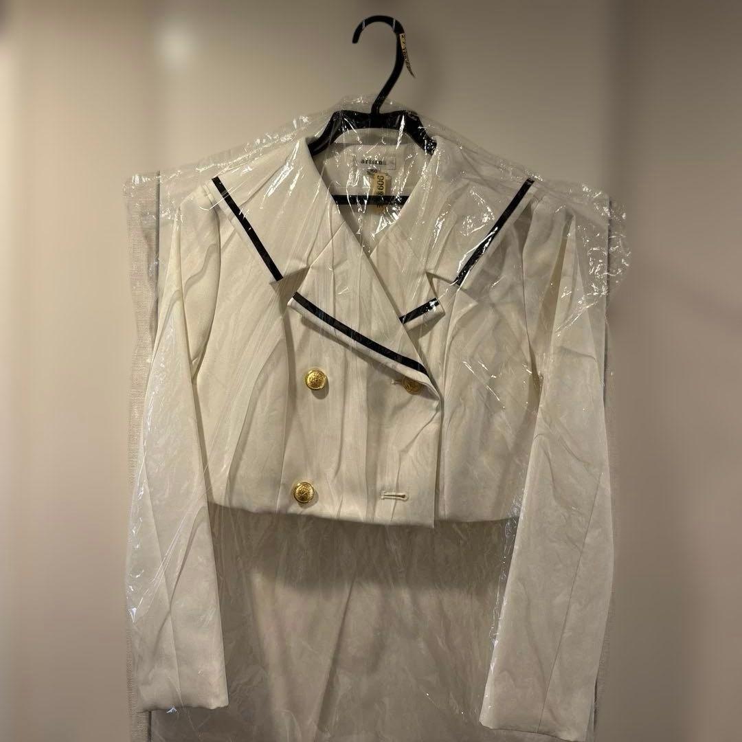 ひまわり 卒業式セレモニードレス　ホワイト ジャケットジャンパースカート