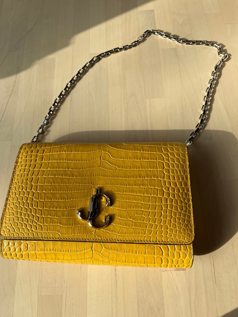 JIMMY CHOO イエロー ショルダーバッグ クラッチバッグ