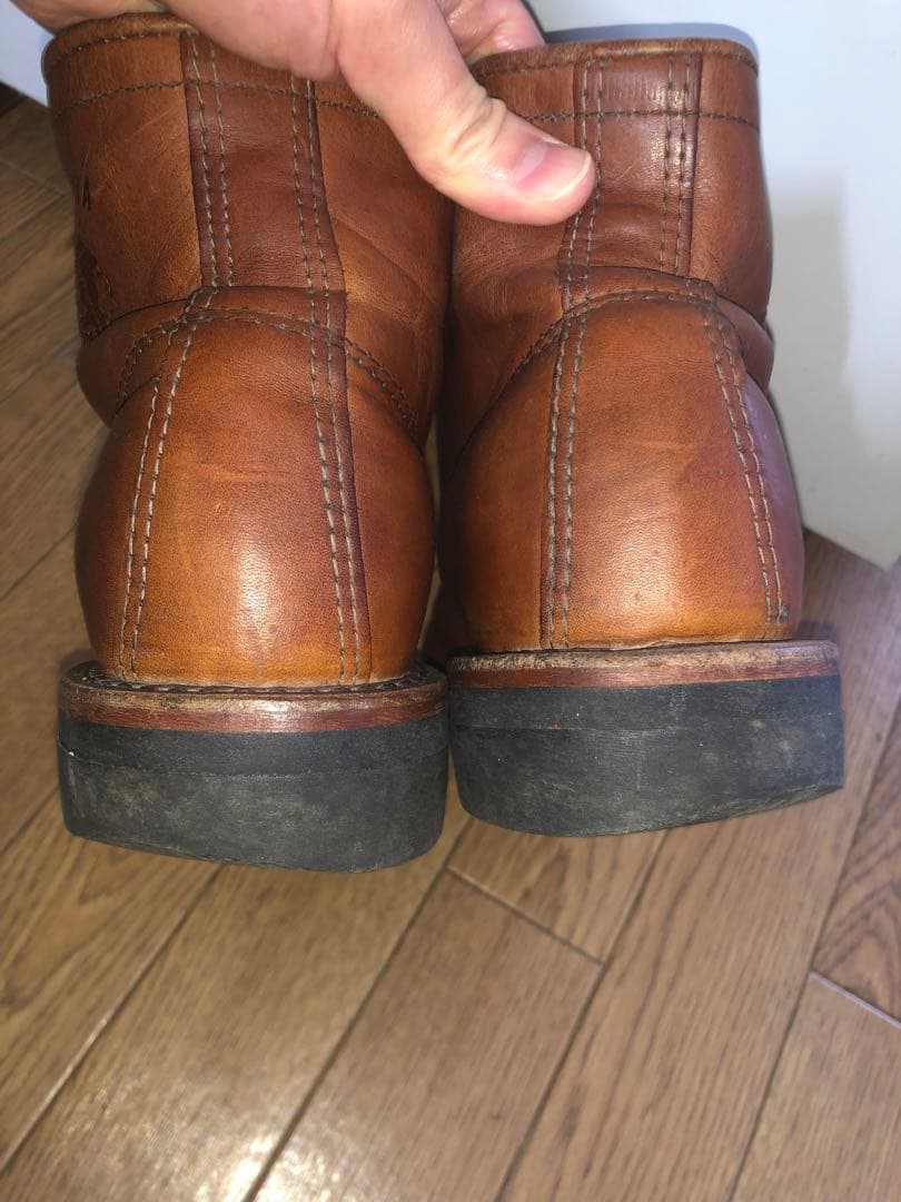 Chippewa チペワ　ブラウン ワークブーツ ミッドカット