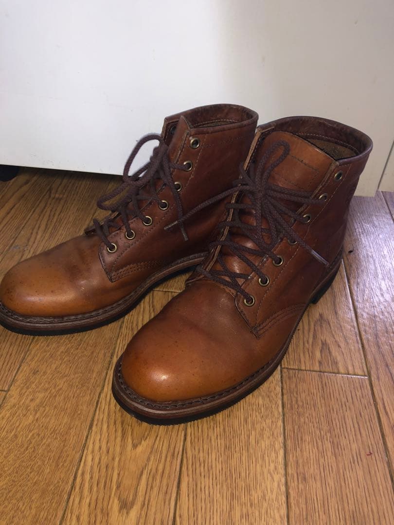 Chippewa チペワ　ブラウン ワークブーツ ミッドカット