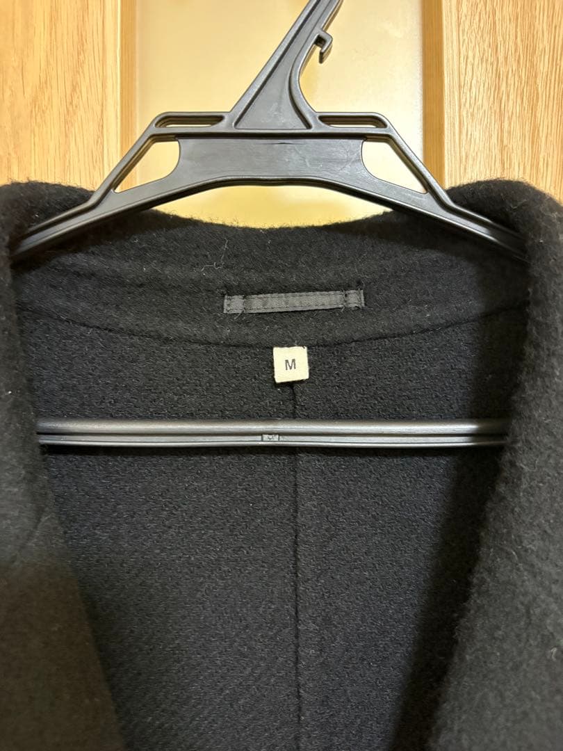 【新品未使用】MUJI Laboカシミヤ混チェスターコート Mサイズ ブラック