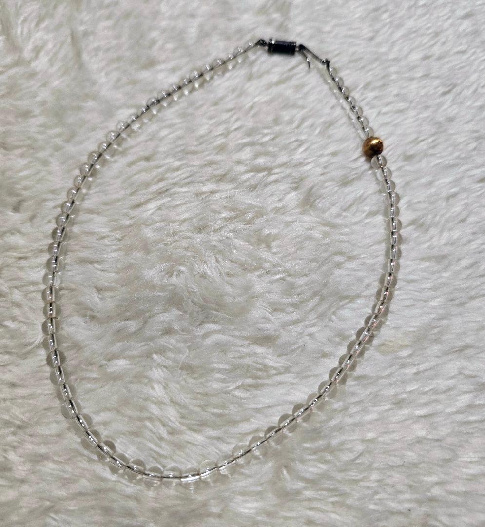 n*o様 ファイテン ファイルド 水晶 SV925刻印 ゴールド ネックレス 約