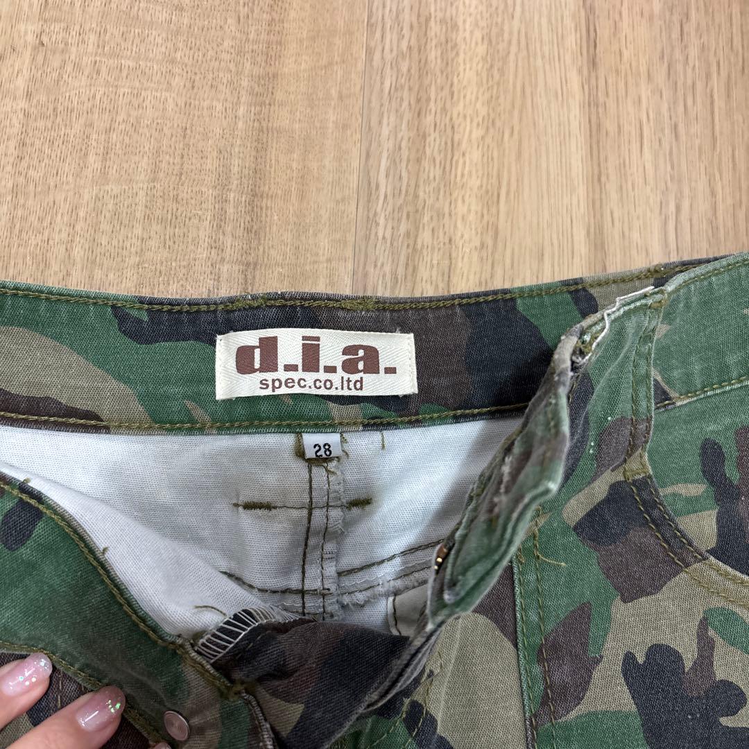 d.i.a. ミニスカート　迷彩　切りっぱなし　ミリタリー　平成ギャル　当時物